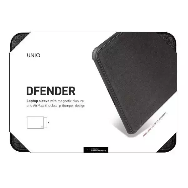 Etui na laptopa UNIQ Dfender Sleeve 16" czarny/charcoal black