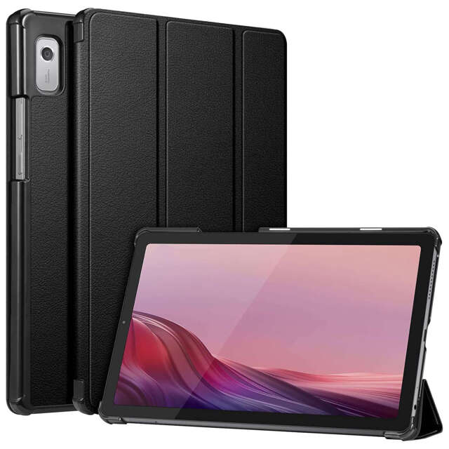 Etui na tablet Lenovo Tab M9 2023 9" TB310XU TB310FU obudowa Case Alogy Book Cover Czarne + Szkło