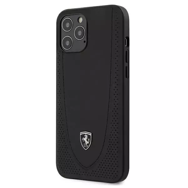 Etui na telefon Ferrari iPhone 12 Pro Max 6,7" czarny/black hardcase Off Track Perforated