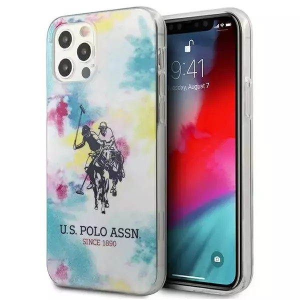 Etui na telefon US Polo USHCP12LPCUSML do Apple iPhone 12 Pro Max multicolor Tie & Dye Collection