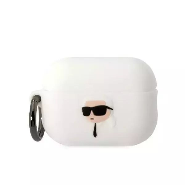 Etui ochronne na słuchawki Karl Lagerfeld KLAP2RUNIKH do Apple AirPods Pro 2 cover biały/white Silicone Karl Head 3D