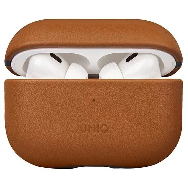 Etui ochronne na słuchawki UNIQ Terra do AirPods Pro 2 gen. Genuine Leather brązowy/toffee brown