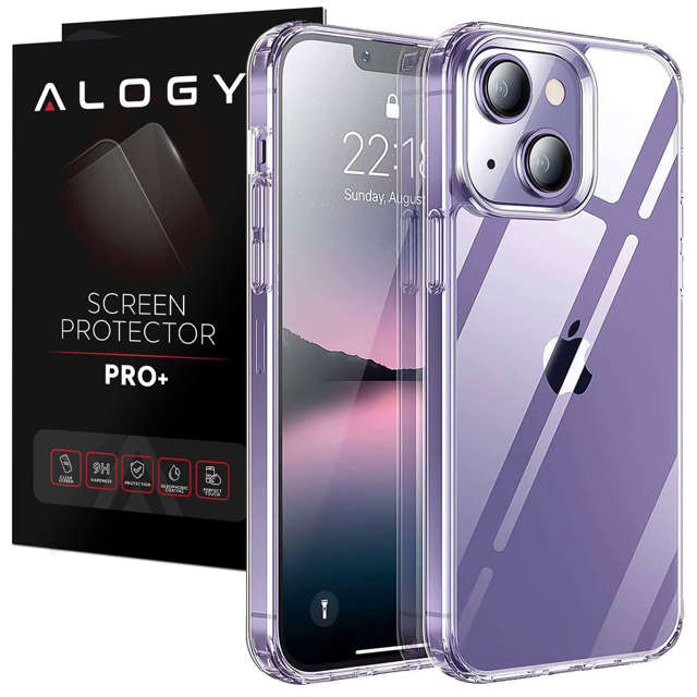 Etui ochronne obudowa Alogy Hybrid Case Super Clear do Apple iPhone 14 Plus Przezroczyste + Szkło