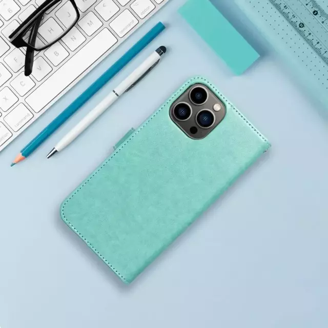 Etui z klapką zamykane Kabura MEZZO Book do iPhone 15 Pro Max mandala zielony