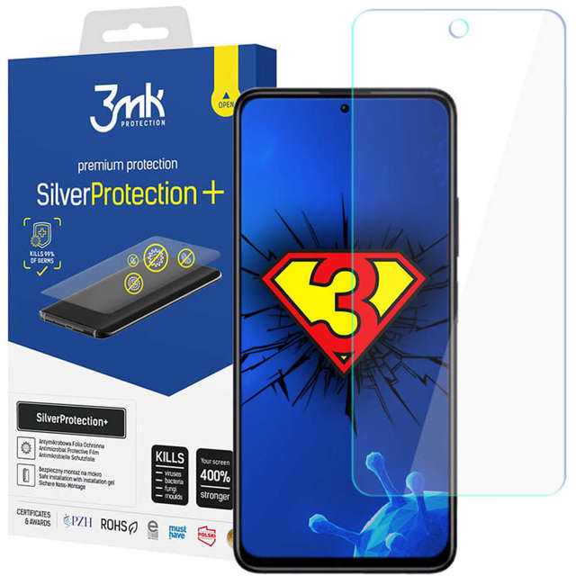 Folia antywirusowa na cały ekran Silver Protection 3mk 7H do Redmi Note 11s/ 11 4G/ Poco M4 Pro 4G