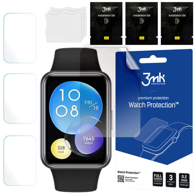 Folia ochronna 3x do Huawei Watch Fit 2 3mk ARC na ekran Watch Protection™