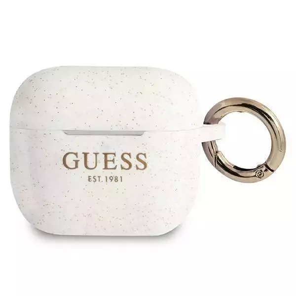 Guess GUA3SGGEH AirPods 3 cover biały/white Silicone Glitter