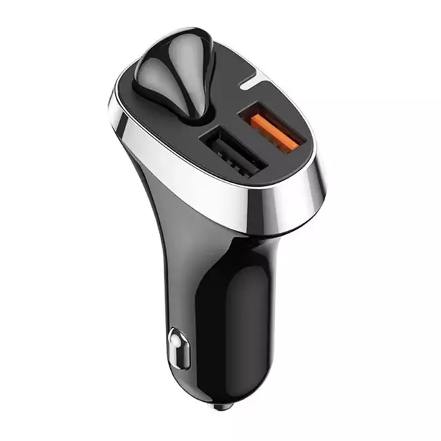 Joyroom ładowarka samochodowa 2x USB + słuchawka Bluetooth 5.0 30W 2.1 A Quick Charge 3.0 czarny (JR-CP2)