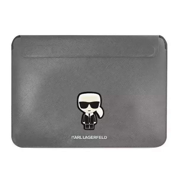 Karl Lagerfeld Sleeve KLCS16PISFG 16" srebrny/silver Saffiano Ikonik Karl