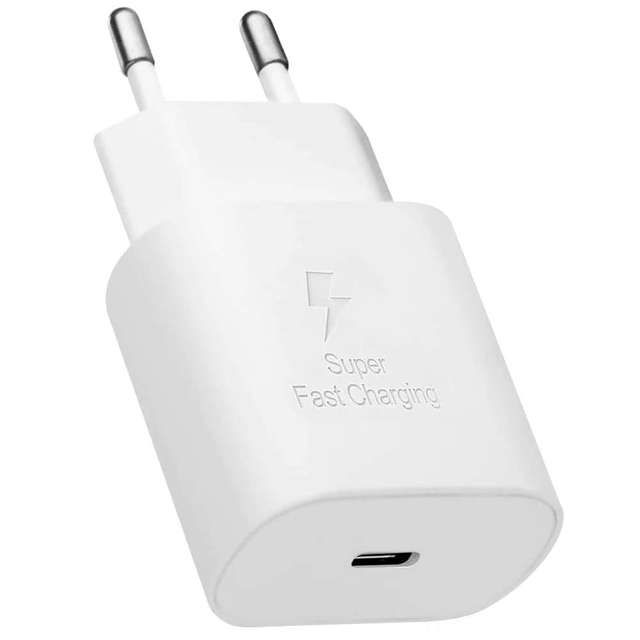 Ładowarka Sieciowa 3.6A 25W Fast Power Delivery PD USB-C Type-C Single Biała + Kabel USB-C