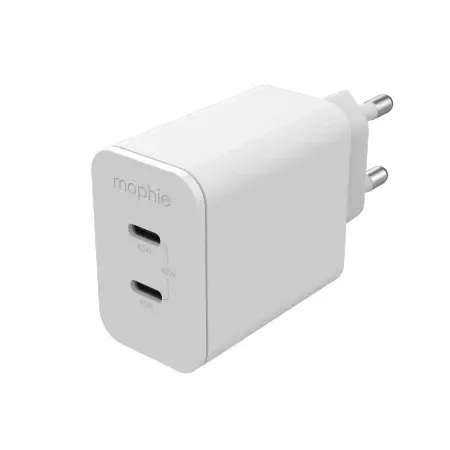 Ładowarka Sieciowa Mophie Gan Charger 45W 2x USB-C Biała