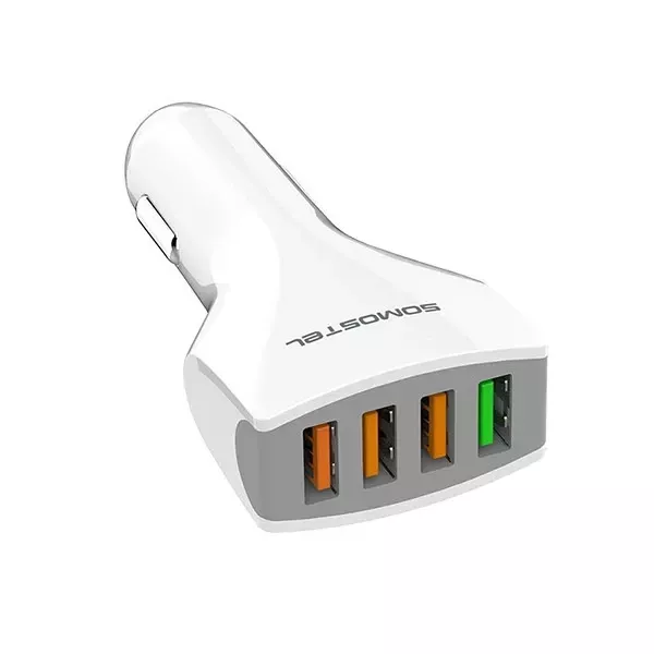 Ładowarka samochodowa Somostel SMS-A66 Quick Charge QC 3.0 3A 4X USB Biały