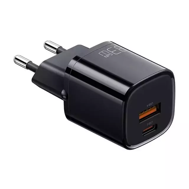 Ładowarka sieciowa Mcdodo Nano GaN CH-0151, USB + USB-C, 33W (czarna)