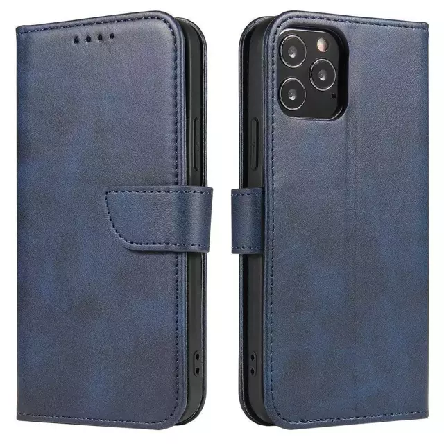 Magnet Case elegancki futerał etui pokrowiec z klapką i funkcją podstawki Samsung Galaxy A73 niebieski