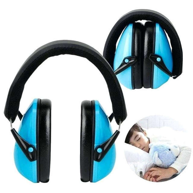 Nauszniki przeciwhałasowe wygłuszające słuchawki ochronne dla dzieci 2+ MKID Niebieskie