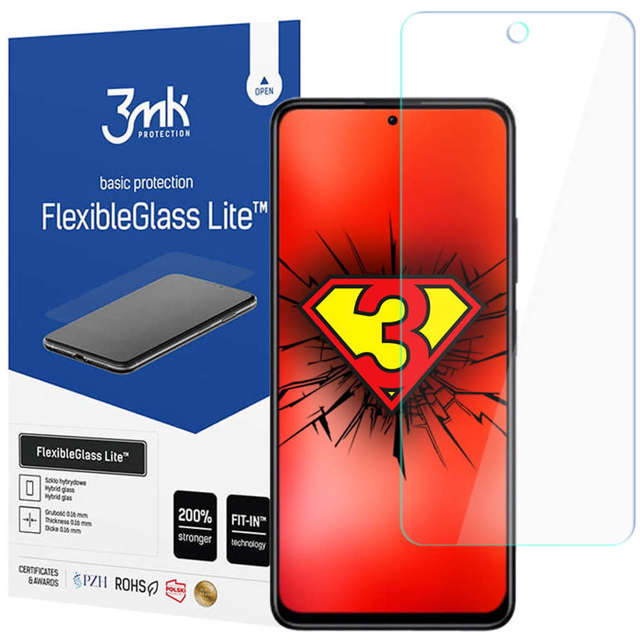 Niepękające szkło hybrydowe 3mk Flexible Glass Lite do Redmi Note 11s/11 4G/ Poco M4 Pro 4G