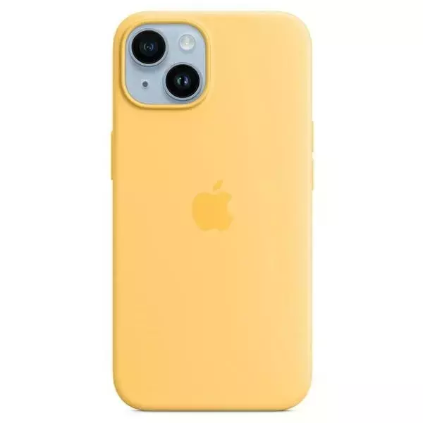 Oryginalne Etui ochronne na telefon Apple MPT23ZM/A do Apple iPhone 14 6,1" MagSafe żółty/sunglow Silicone Case