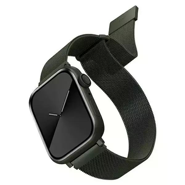 Pasek UNIQ Dante Apple Watch Series 4/5/6/7/8/SE/SE2 38/40/41mm Stainless Steel zielony/green