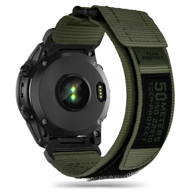 Pasek nylonowy do Garmin Fenix  3 / 5x / 3hr / 5x plus / 6x / 6x pro / 7x Military Green