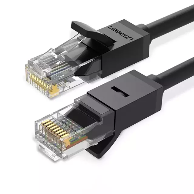 Płaski kabel sieciowy UGREEN LAN Ethernet Cat. 6 8m czarny (NW102)