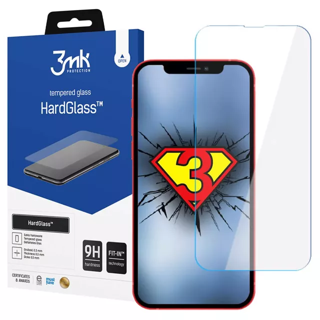 Szkło hartowane 3mk HardGlass 9H do Apple iPhone 13/ 13 Pro/ 14