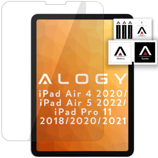 Szkło hartowane Alogy 9H na ekran do iPad Air 4 2020/ Air 5 2022/ iPad Pro 11 2018/ 2020/ 2021
