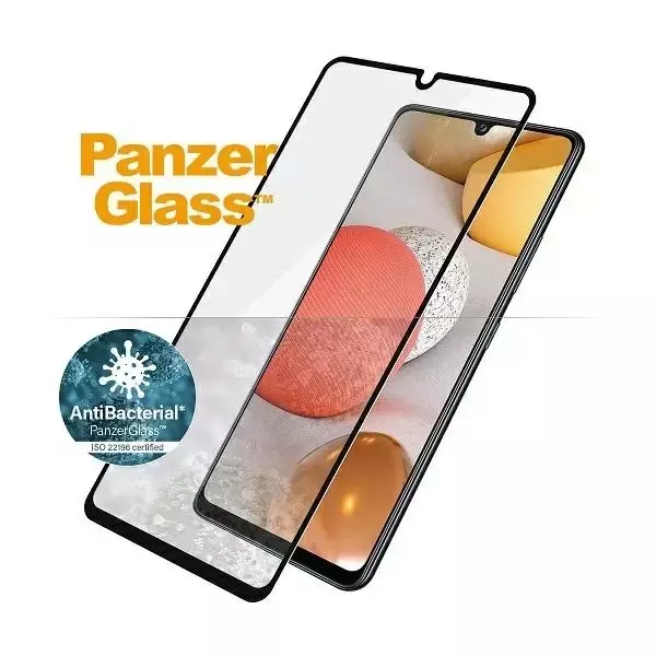 Szkło hartowane PanzerGlass E2E Super+ do Galaxy A42 5G A426 Case Friendly AntiBacterial czarny/black