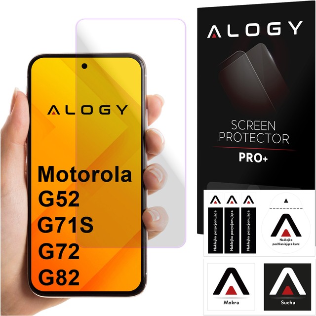 Szkło hartowane do Motorola Moto G52 / G71s / G72 / G82 na ekran Screen Protector Pro+ 9H Alogy