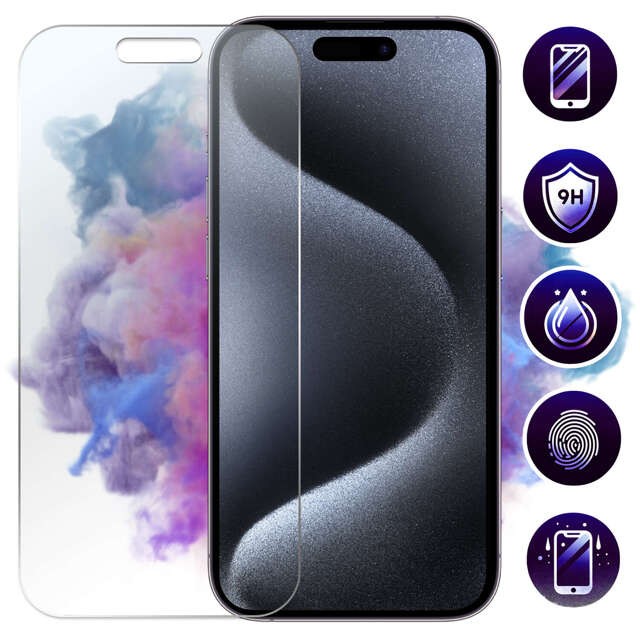 Szkło hybrydowe do Apple iPhone 15 Pro Max na ekran Alogy Flexi Glass 9H Case Friendly płaskie na ekran