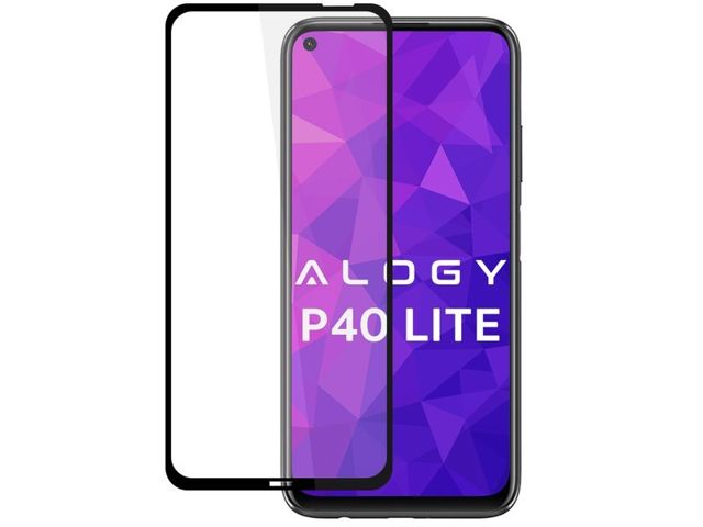 Szkło ochronne Alogy Full Glue do Huawei P40 Lite Czarne