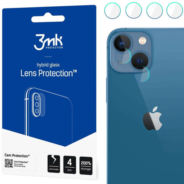 Szkło x4 na kamerę obiektyw 3mk Lens Protection do Apple iPhone 13