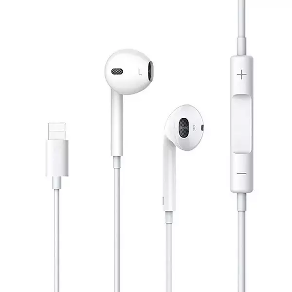USAMS Słuchawki stereo EP-24 lightning iPhone 7/8/X/XS/XS Max/XR biały/white HSEP2401