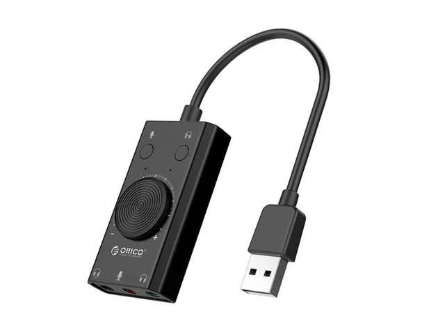 Zewnętrzna karta dźwiękowa Orico USB 2.0, 10cm