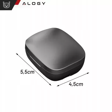  Słuchawki bezprzewodowe Alogy TWS Bluetooth 5.0 LED z etui ładującym IPX5 PowerBank USB-C Czarne