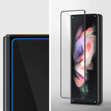 2-Pak Szkło hartowane Spigen Glass FC + Folia Hinge do Samsung Galaxy Z Fold 3