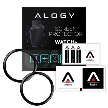 2x Elastyczne Szkło 3D Alogy do Xiaomi Amazfit GTR 3 Black