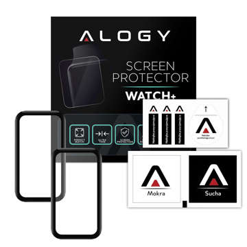 2x Elastyczne Szkło 3D Alogy do Xiaomi Redmi Smart Band Pro Black