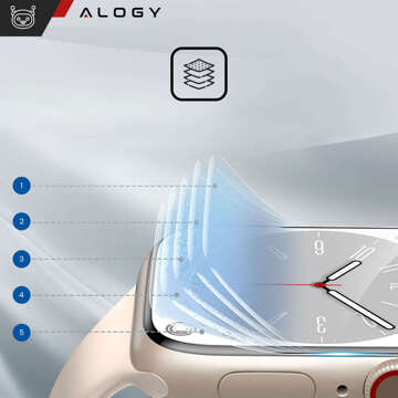 2x Folia ochronna Hydrożelowa hydrogel Alogy do smartwatcha do Apple Watch 9 45mm