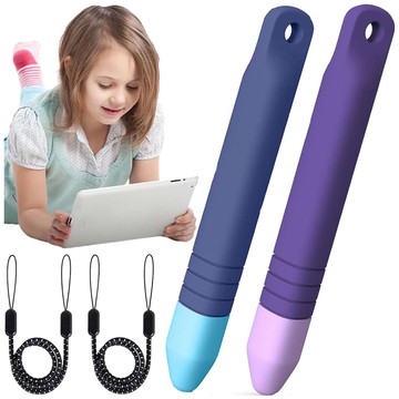 2x Rysik pojemnościowy dotykowy do ekranów telefonu tabletu Alogy Stylus Pen dla dzieci 10 cm Fioletowy i Niebieski