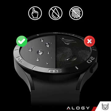 2x Szkło Hartowane do Samsung Galaxy Watch 6 44mm ochronne na smartwatch Alogy Screen Protector Watch+