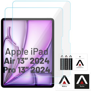 2x Szkło hartowane do Apple iPad Air 13" 6 gen. 2024 / iPad Pro 13" 7 gen. 2024 Alogy Screen Protector Pro+ 9H 