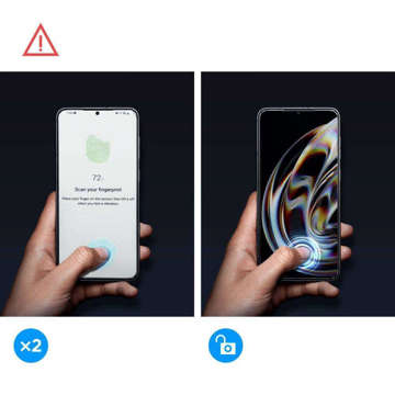 2x Szkło hartowane na ekran telefonu Spigen Glas.Tr EZ FIT do Galaxy S23+ Plus Clear