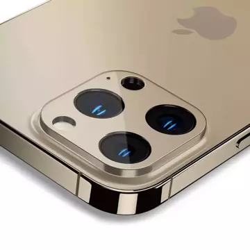 2x Szkło na aparat obiektyw osłona Spigen Optik.TR Camera Protector do iPhone 13 Pro/ 13 Pro Max Gold