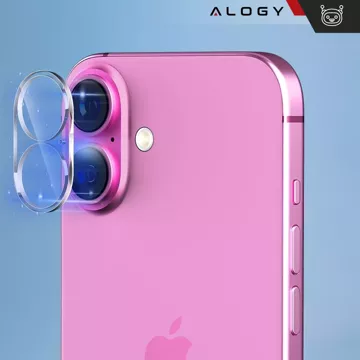 2x Szkło na obiektyw aparat do Apple iPhone 16 / 16 Plus Alogy Lens Protector Pro+ przezroczyste