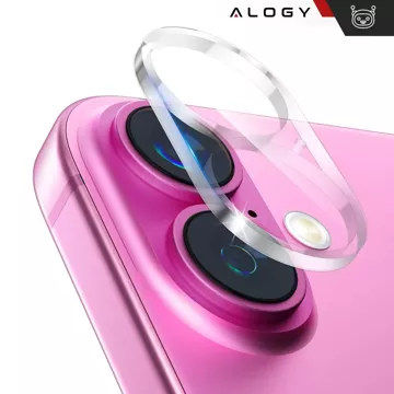 2x Szkło na obiektyw aparat do Apple iPhone 16 / 16 Plus Alogy Lens Protector Pro+ przezroczyste