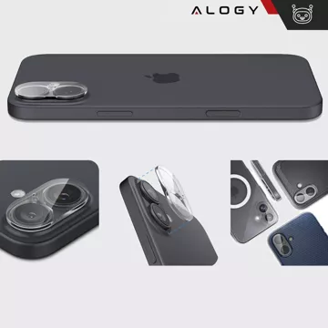 2x Szkło na obiektyw aparat do Apple iPhone 16 / 16 Plus Alogy Lens Protector Pro+ przezroczyste