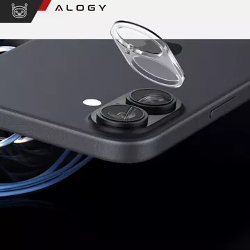 2x Szkło na obiektyw aparat do Apple iPhone 16 / 16 Plus Alogy Lens Protector Pro+ przezroczyste