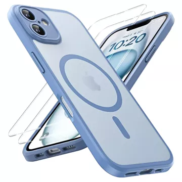 3w1 Zestaw Etui Hybrydowe + 2x Szkło hartowane do Apple iPhone 16 obudowa ochronna Hybrydowe MagSafe z ochroną obiektywu case na telefon Alogy 3in1 Case Pack Sky Blue Niebieskie