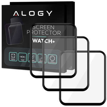 3x Elastyczne Szkło 3D Alogy Screen Protector Pro+ do Xiaomi Redmi Watch 2 Lite Black