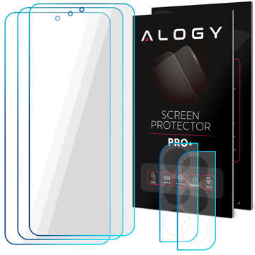 3x Szkło hartowane 9H na ekran + 2x Szkło na obiektyw kamerę Alogy Glass Pack do Galaxy S21 FE